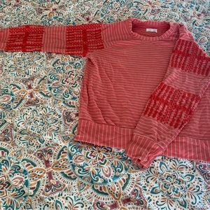 Embroider sweatershirt, mid weight, hits above hips